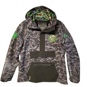 Jimbo Phillips x Grassroots Jacket Large Gray Anorak Edition Hooded Pullover